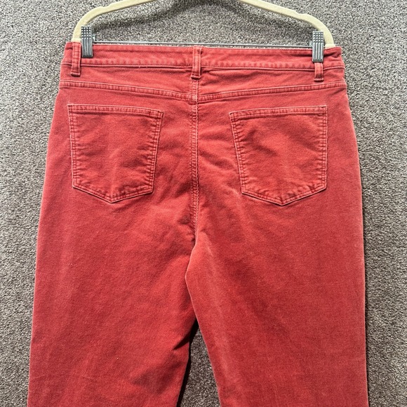 Talbots Simply Flattering Corduroy Pants Women 14 Pink High Rise Straight - Picture 10 of 12